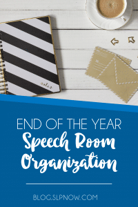 How many weeks until summer?! This SLP shares 5 tips to help you organize your speech room--from speech therapy materials to paperwork--and get ready for summer break!