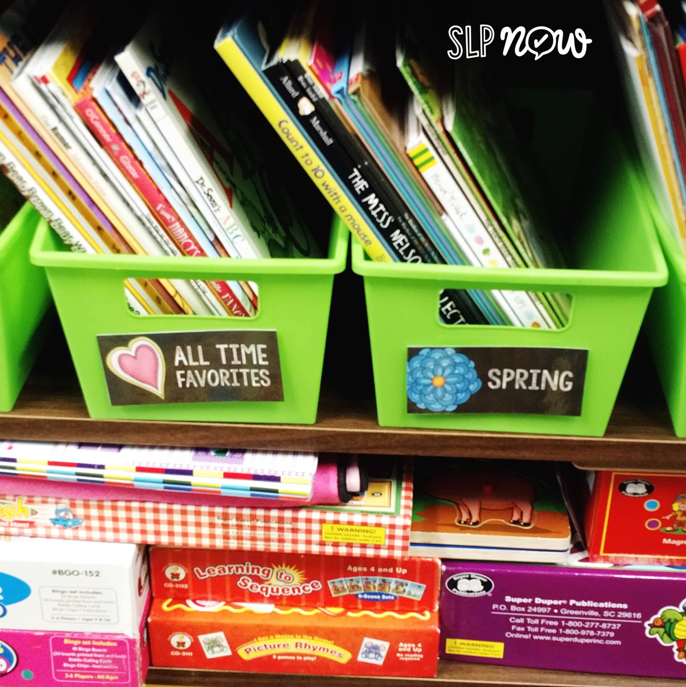 Book Organization Book Bins | SLP Now®