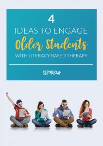 Eliminate boredrom and frustration from your older students in speech therapy by trying out these four ideas for making speech more engaging! We all know it can be a struggle sometimes to get older students interested in our speech and language therapy sessions, but with these ideas, they won't even realize they're learning and practicing speech skills! Click through to read the full post.