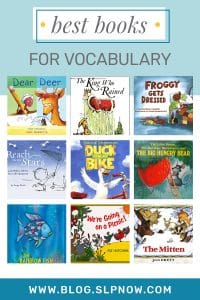 It can be a challenge to find the perfect book when you’re trying to implement literacy-based therapy with a mixed group -- one that I know that struggle all too well. Because I’m always on the hunt for amazing books to use, I put together a series of blog posts that highlight some of my favorites. This week is all about: The Best Books For Vocabulary! Click through to find all 15 books, plus a brief description of each, over on the blog!