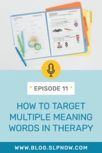 In this week's podcast episode, Marisha reviews the evidence related to the assessment and treatment of multiple meaning words, with the goal of supporting students' vocabulary acquisition and literacy skills. Participants will be given practical demonstrations and tips for application throughout the course that they can implement with their caseloads, to help their students achieve meaningful and effective therapeutic outcomes.