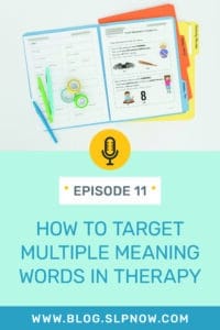 In this week's podcast episode, Marisha reviews the evidence related to the assessment and treatment of multiple meaning words, with the goal of supporting students' vocabulary acquisition and literacy skills. Participants will be given practical demonstrations and tips for application throughout the course that they can implement with their caseloads, to help their students achieve meaningful and effective therapeutic outcomes.