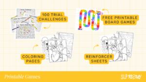 Free Speech Therapy Online Games and In Person Activities Printable Games