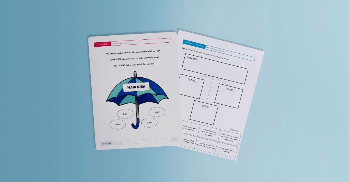 In this week's podcast, Marisha shares practical, evidence-based strategies that SLPs can use to target summarizing goals. She breaks down 3 different strategies that SLPs can implement in our therapy plans to help target summarizing goals.