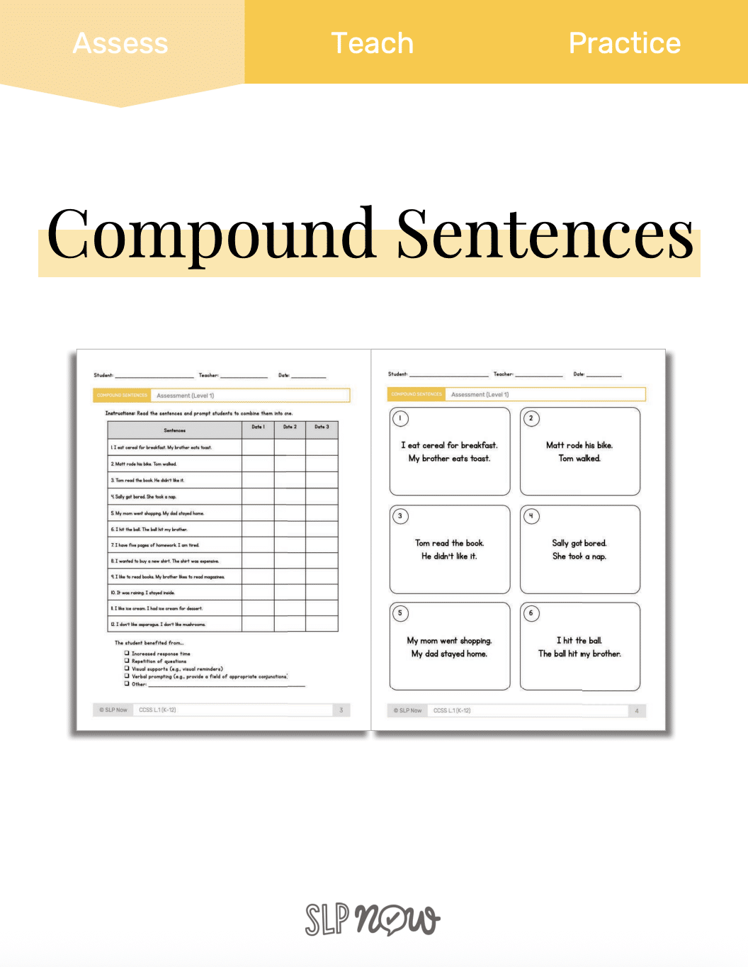 SLP Now Compound Sentences SLP Now Compound Sentences